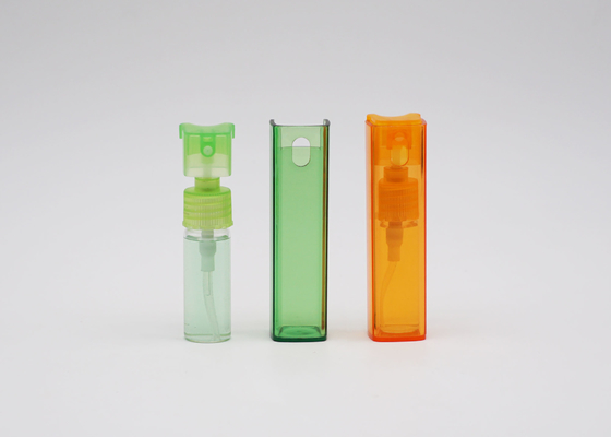 10ml Refillable Perfume Tester Bottle Square Pet Atomizer Colorful Plastic