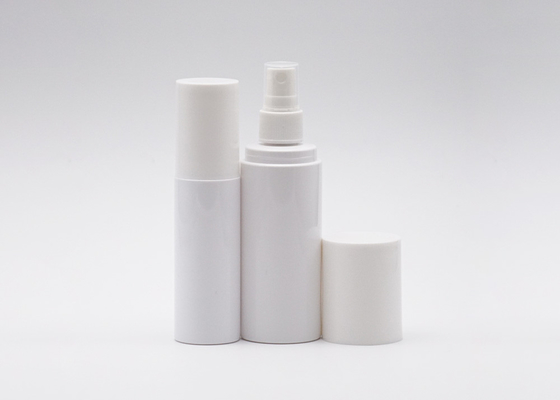 Cylinder Plastic Sprayer Bottle 30ml 60ml White Logo Custom