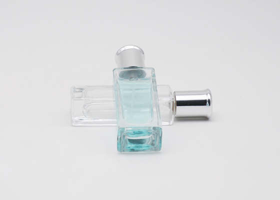 Portable Square Perfume Spray Bottle Transparent Flat Shoulder 30ml Glass