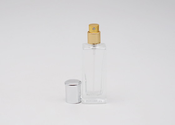 Portable Square Perfume Spray Bottle Transparent Flat Shoulder 30ml Glass