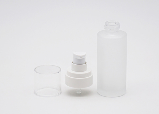 Glass Cosmetic 100ml Makeup Lotion Bottle Empty Frosted Spraying Coating