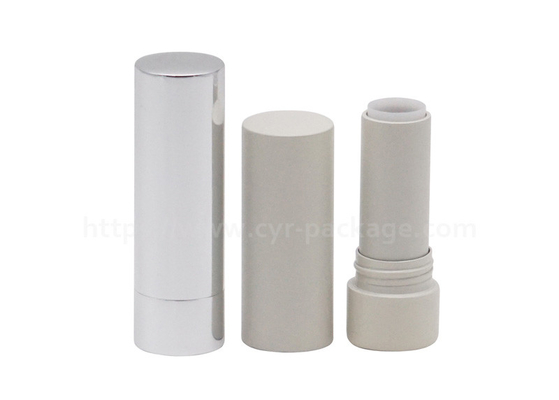 Aluminum Snap Open Lipstick Tube 3.5g Shiny Silver Empty