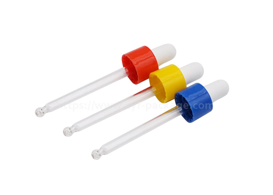 Plastic Glass Dropper Caps Screw Colorful Essential Oil Droppers For Bottles