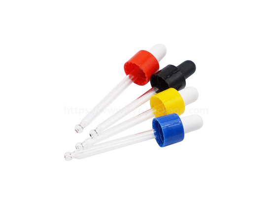 Plastic Glass Dropper Caps Screw Colorful Essential Oil Droppers For Bottles