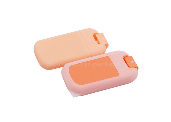 Plastic Orange Perfume Spray Atomizer With Rubber Case Credit Card