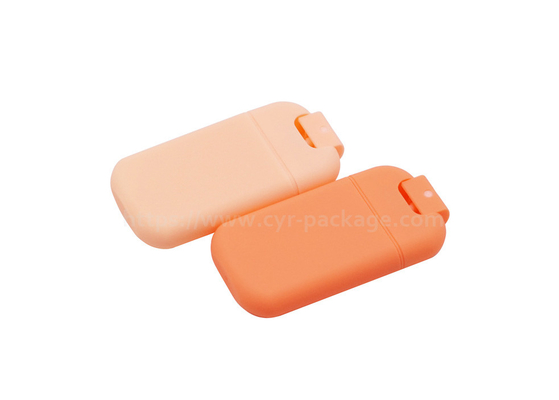 Plastic Orange Perfume Spray Atomizer With Rubber Case Credit Card