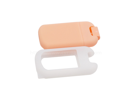 30ml Orange Perfume Spray Pump Plastic Refillable Square Cosmetic Portable