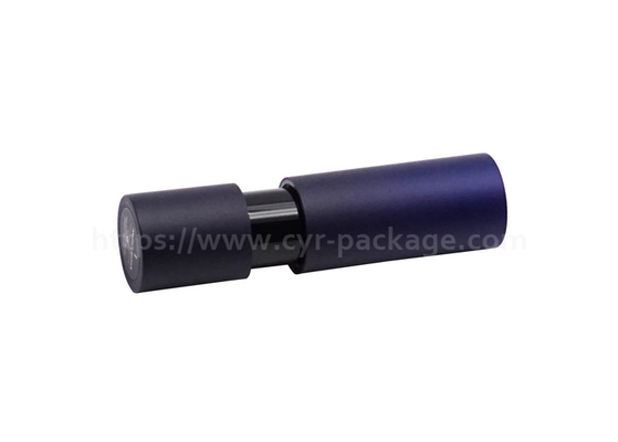 Round Magnetic Lipstick Tube 3.5g Gradient Metal Cosmetic Container