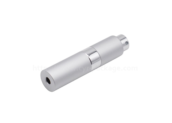 Empty Twist Up Perfume Tester Bottle 8ml 10ml Round Aluminum Glass Refillable Mist Spray