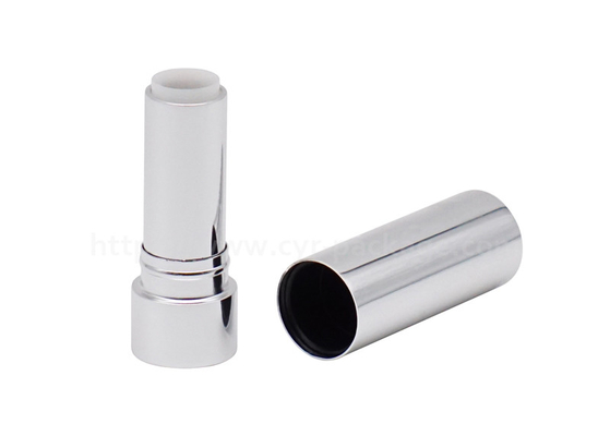 Snap Gloss Lipstick Tube Aluminum Empty Shiny Silver 3.5g