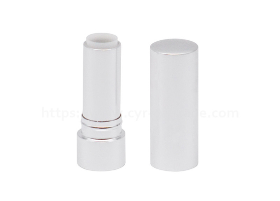 Snap Gloss Lipstick Tube Aluminum Empty Shiny Silver 3.5g