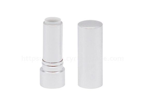 Snap Gloss Lipstick Tube Aluminum Empty Shiny Silver 3.5g