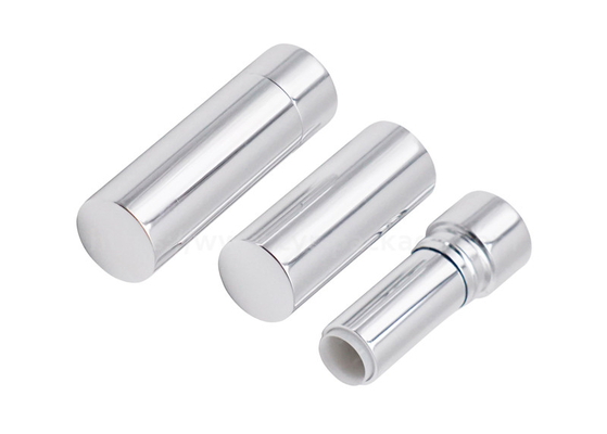 Snap Gloss Lipstick Tube Aluminum Empty Shiny Silver 3.5g