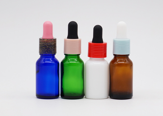 Dropper Caps Essential Oil Glass Bottle With 18mm Screw Droppers