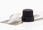 Plastic Black Tamper Evident Cap With Clear Insert 18mm Screw For Glass Bottles