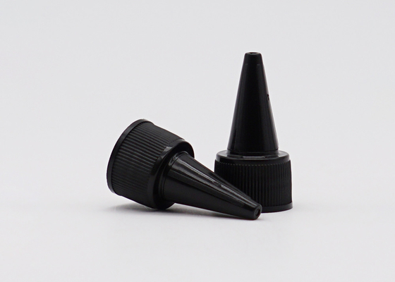 20mm PP Plastic Black Long Nozzle Cap 18mm Twist Top Cap For Screw Bottles