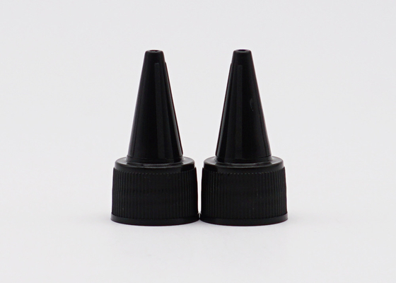 20mm PP Plastic Black Long Nozzle Cap 18mm Twist Top Cap For Screw Bottles