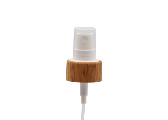 Screw 20mm Plastic Fine Mist Sprayer With Bamboo Collar For Bottles