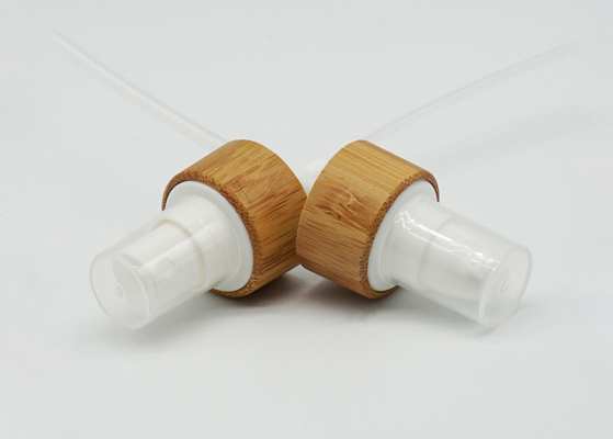 Screw 20mm Plastic Fine Mist Sprayer With Bamboo Collar For Bottles