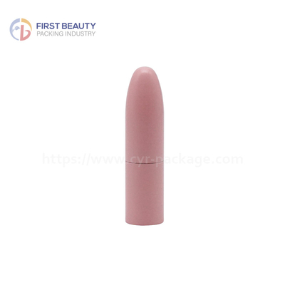 Customized Pink Cylinder Lipstick Tube 5g Color Spraying Surface