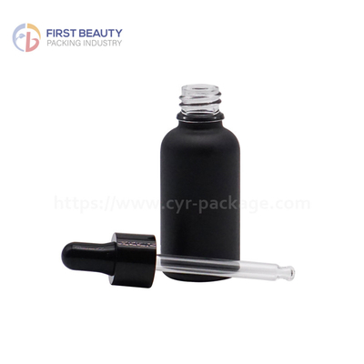 30ml Frosted Glass Dropper Bottles Smooth Round For Aromatherapy