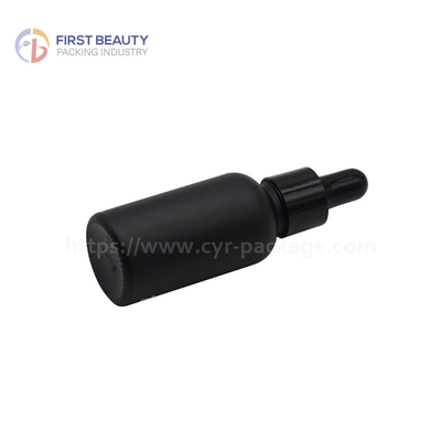 Empty Essential Oil Dropper Glass Bottles Matte Black 5ml - 100ml