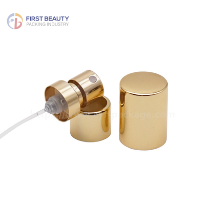 Gold Crimp Perfume Pump Sprayer Aluminum Plastic FEA15