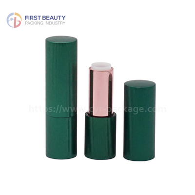 Magnet Type Lipstick Tube Empty  Aluminum Matte Green 3.8g