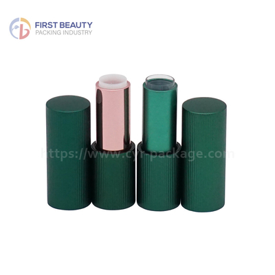 Magnet Type Lipstick Tube Empty  Aluminum Matte Green 3.8g