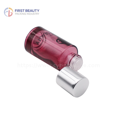 Round Glass Essential Oil Bottle Aluminum Dropper Cap 20 Ml