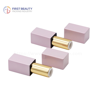 Cosmetic Empty Round Lipstick Tube Aluminum Case With Color Printed Surface Customized