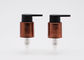 Bronze Glossy Closure 24mm Cosmetic Treatment Pumps With Matte PP Pump Head
