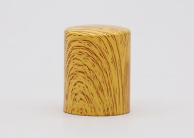 Wood Grain Printing Aluminum Perfume Bottle Caps In Common Size For Perfume Pumps