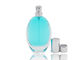 Drop Shaped Empty Perfume Bottles 100ml With Silver Aluminum Perfume Pump Collar And Cap