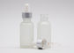 Frosted Transparent Essential Oil Dropper Bottles 30ml , Cosmetic Glass Dropper Bottles