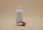 Cylinder Shape White Glass Dropper Bottles 100ml For Cosmetic Packaging