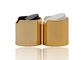 Cosmetic Aluminum Shiny Gold Disc Top Cap Black Or White PP Disk Cap 24mm