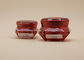Red Diamond Shape Empty Cosmetic Pots ABS Plastic Cap OEM Design Available