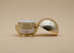 Gold Cosmetic Cream Jar Spherical Shape Custom Logo Printing For Personal Care