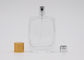 Square Shape 50ml Cosmetic Perfume Bottle With FEA15 Snap On Perfume Pump