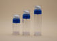 Cosmetic Refillable Airless Pump Bottles Blue Closure Sprayer Pump
