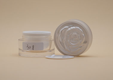 Customized Cosmetic Cream Containers , Plastic Acrylic Cream Jar For Musk Mud