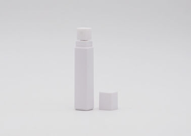 Square White Plastic Refillable Glass Perfume Spray Bottles Skin Care Packaging