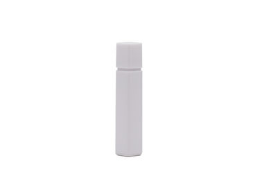 Square White Plastic Refillable Glass Perfume Spray Bottles Skin Care Packaging