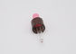 Brown Transparent Closure Essential Oil Dropper Plastic Dropper With Pink Teat