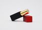 Square Lip Balm Tubes Ribbed Aluminum Magnet Tube With Black And Red Color