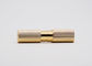 Gold Aluminum Magnetic Lip Balm Tubes Empty Lip Balm Containers Round Shape