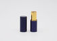 Magnet Aluminum 3.5g Glossy Blue Empty Lip Balm Tubes With Round Shape