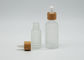 Frosted 50ml Bamboo Glass Essential Oil Dropper Bottles