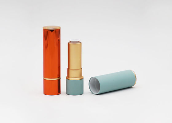 Cylinder 3.8g Magnetic Green Aluminum Empty Lipstick Tube